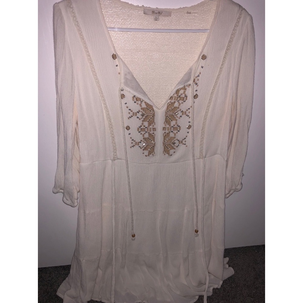 Cream colored mini dress